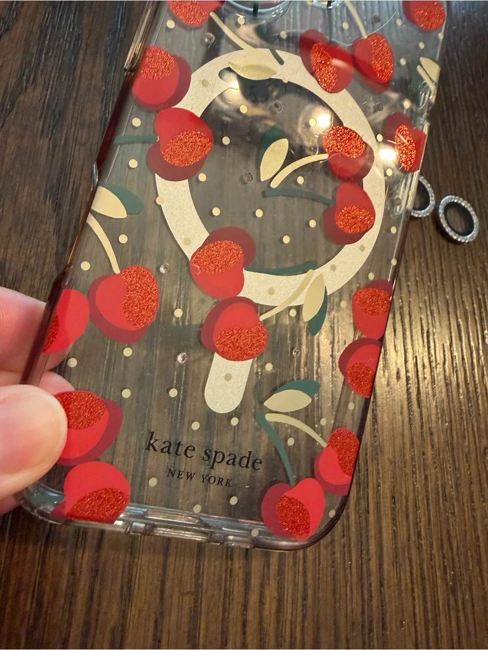 kate spade Cherry Print Protective Case - Red & Green